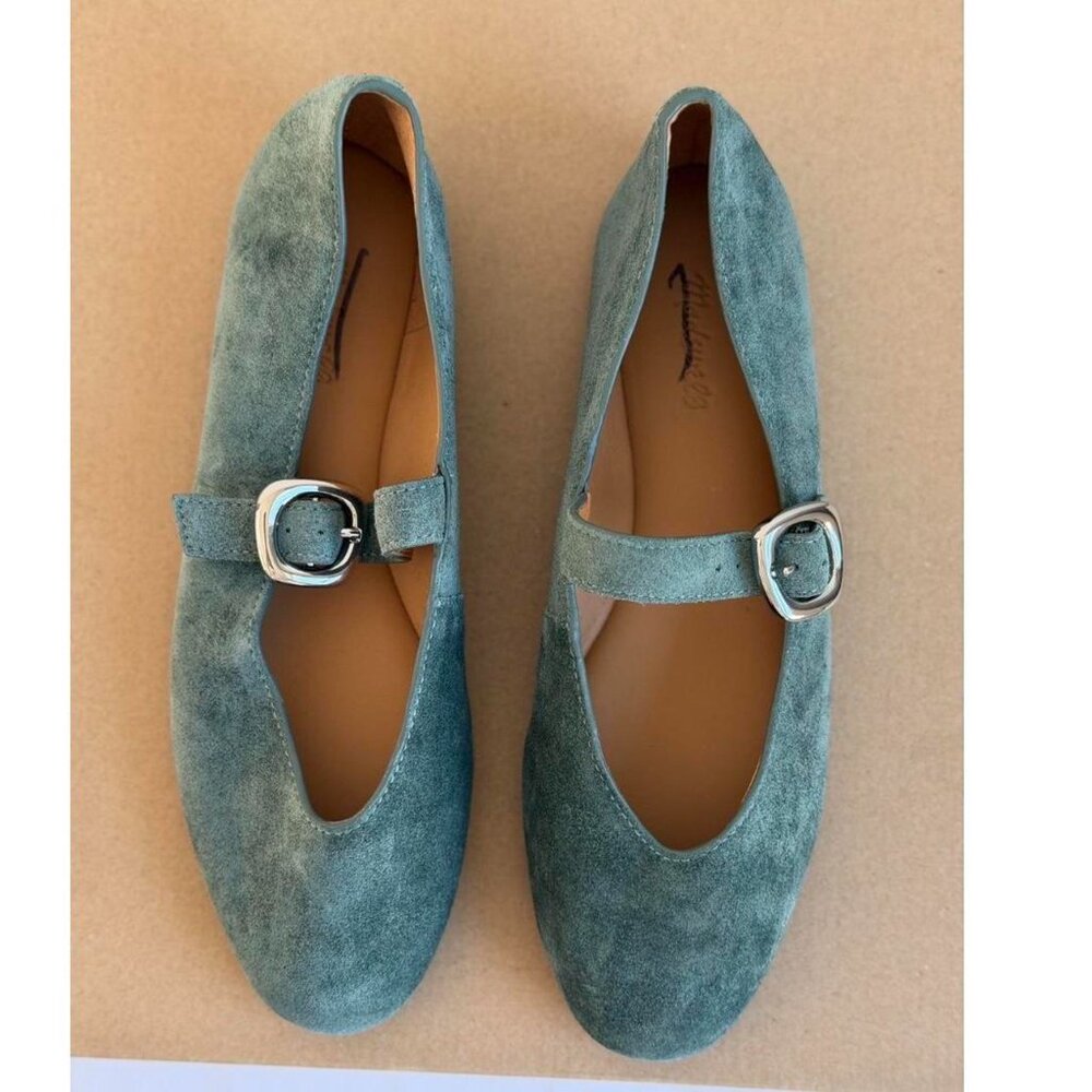Madewell The Remy Mary Jane Flat in Architect Green, Size 7.5 - Picture 6 of 9